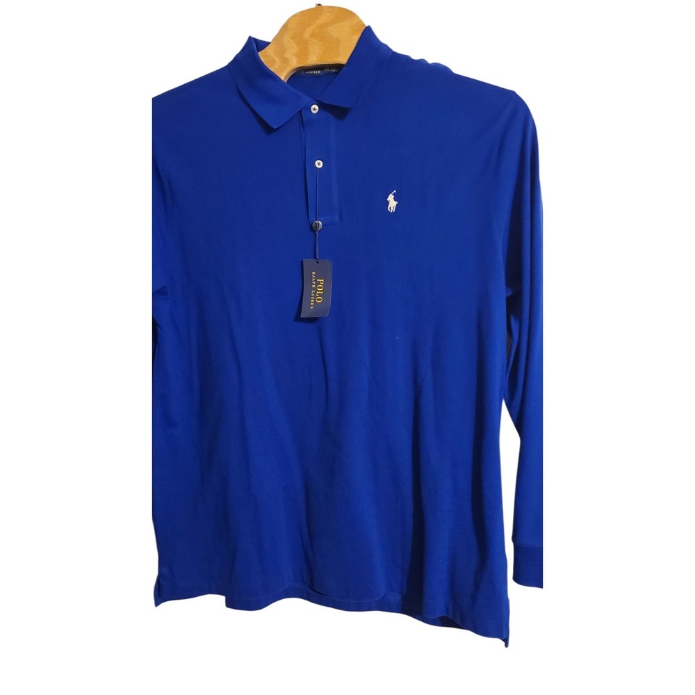 NEW Polo Ralph Lauren Long Sleeve Polo Shirt XLT Blue
